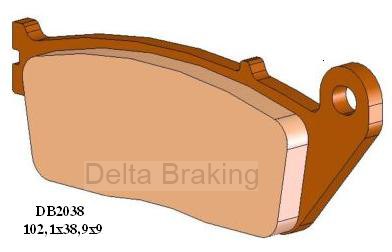 Placute de frana KYMCO 250 Xciting 06-10, fata, DB2038 RD-N2