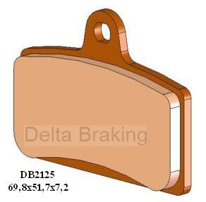 Placute de frana MOTOR HISPANIA 125 MH7 Naked 08-09, fata, DB212