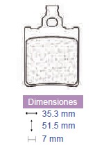 Placute frana Beta, cod 2010, Carbone Lorraine