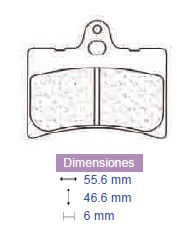 Placute frana Beta, cod 2134, Carbone Lorraine