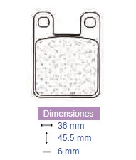 Placute frana Beta, cod 2189, Carbone Lorraine