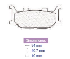Placute frana Mbk, cod 2197, Carbone Lorraine