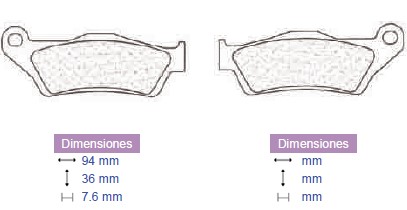 Placute frana Mbk, cod 2200, Carbone Lorraine
