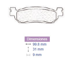 Placute frana Mbk, cod 2203, Carbone Lorraine