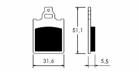 Placute de frana Aprilia, cod O-033