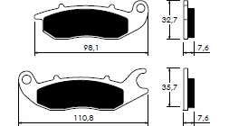 Placute de frana Ajs, cod P-10766