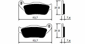 Placute de frana Mbk, cod P-10775